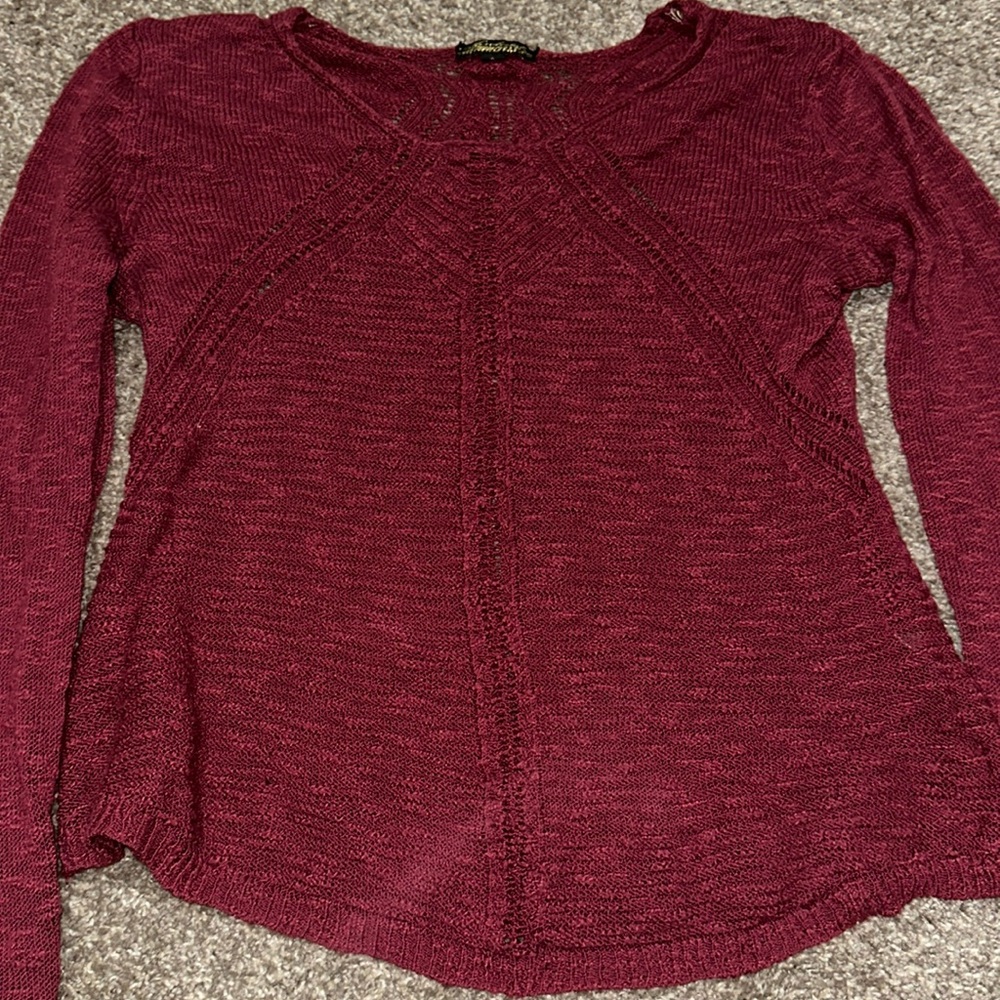 Pink see through sweater. Size XL.